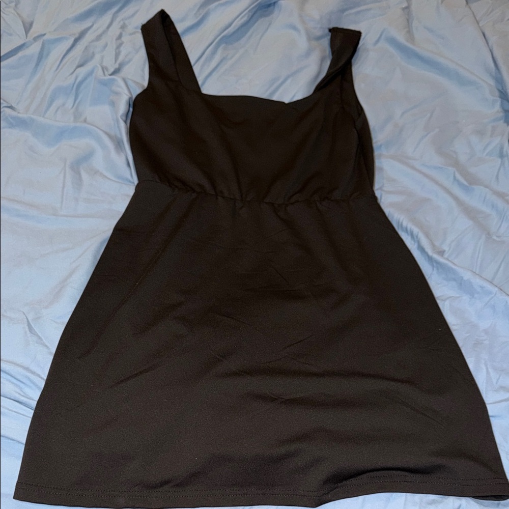 SHEIN Black Mini Dress with built in shorts